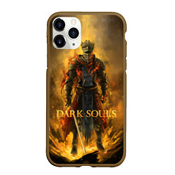 Чехол iPhone 11 Pro матовый Dark Souls: Flame Knight, цвет: 3D-коричневый