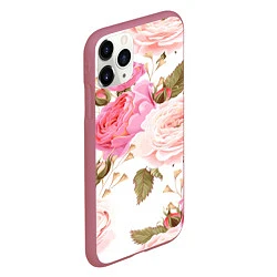 Чехол iPhone 11 Pro матовый Spring Flowers, цвет: 3D-малиновый — фото 2