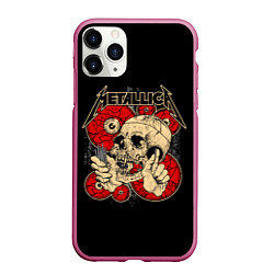 Чехол iPhone 11 Pro матовый Metallica Skull