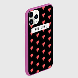 Чехол iPhone 11 Pro матовый True Love, цвет: 3D-фиолетовый — фото 2