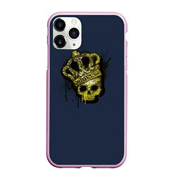 Чехол iPhone 11 Pro матовый Cs:go - Crown graffiti Корона, цвет: 3D-розовый