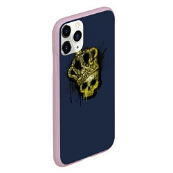 Чехол iPhone 11 Pro матовый Cs:go - Crown graffiti Корона, цвет: 3D-розовый — фото 2