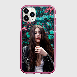 Чехол iPhone 11 Pro матовый Dua Lipa: Floral