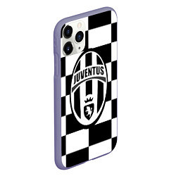 Чехол iPhone 11 Pro матовый FC Juventus: W&B Grid, цвет: 3D-серый — фото 2