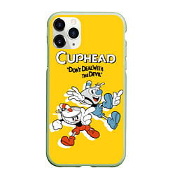Чехол iPhone 11 Pro матовый Cuphead: Don't deal with the Devil, цвет: 3D-салатовый