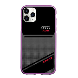 Чехол iPhone 11 Pro матовый Audi: Crey & Black