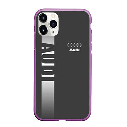 Чехол iPhone 11 Pro матовый Audi: Grey Sport, цвет: 3D-фиолетовый