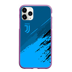 Чехол iPhone 11 Pro матовый FC Juventus: Blue Original, цвет: 3D-фиолетовый