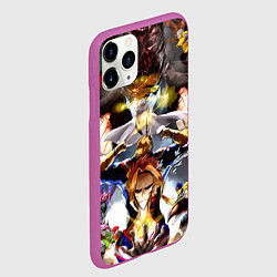 Чехол iPhone 11 Pro матовый My Hero Academia, цвет: 3D-фиолетовый — фото 2