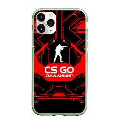 Чехол iPhone 11 Pro матовый CS:GO - Владимир, цвет: 3D-салатовый