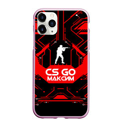 Чехол iPhone 11 Pro матовый CS:GO - Максим, цвет: 3D-розовый