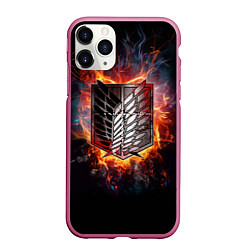 Чехол iPhone 11 Pro матовый Attack On Titan