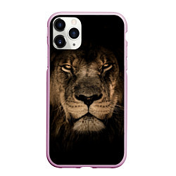 Чехол iPhone 11 Pro матовый Львиный взгляд, цвет: 3D-розовый