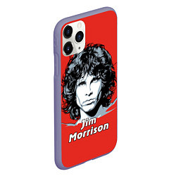 Чехол iPhone 11 Pro матовый Jim Morrison, цвет: 3D-серый — фото 2