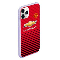Чехол iPhone 11 Pro матовый FC Manchester United: Away 18/19, цвет: 3D-светло-сиреневый — фото 2