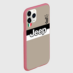 Чехол iPhone 11 Pro матовый FC Juventus: Away 18/19, цвет: 3D-малиновый — фото 2