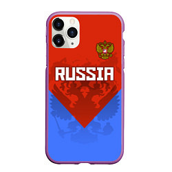 Чехол iPhone 11 Pro матовый Russia Red & Blue, цвет: 3D-фиолетовый