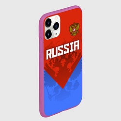 Чехол iPhone 11 Pro матовый Russia Red & Blue, цвет: 3D-фиолетовый — фото 2