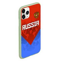 Чехол iPhone 11 Pro матовый Russia Red & Blue, цвет: 3D-салатовый — фото 2