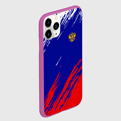 Чехол iPhone 11 Pro матовый RUSSIA SPORT, цвет: 3D-фиолетовый — фото 2