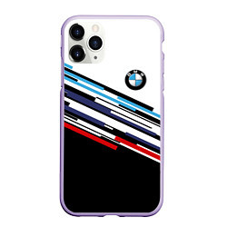 Чехол iPhone 11 Pro матовый BMW BRAND COLOR БМВ, цвет: 3D-светло-сиреневый