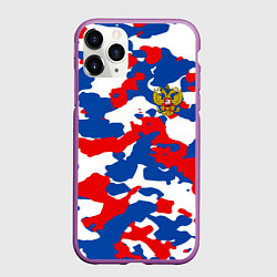 Чехол iPhone 11 Pro матовый Герб РФ Милитари