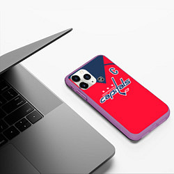 Чехол iPhone 11 Pro матовый Washington Capitals: Ovechkin Red, цвет: 3D-фиолетовый — фото 2