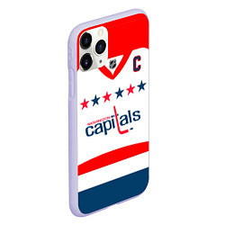 Чехол iPhone 11 Pro матовый Washington Capitals: Ovechkin White, цвет: 3D-светло-сиреневый — фото 2