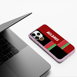 Чехол iPhone 11 Pro матовый Belarus Style, цвет: 3D-розовый — фото 2