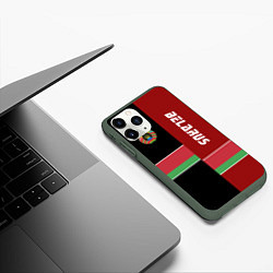 Чехол iPhone 11 Pro матовый Belarus Style, цвет: 3D-темно-зеленый — фото 2