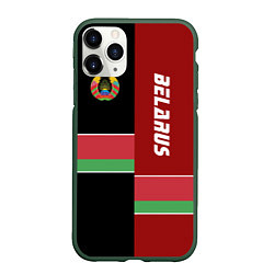 Чехол iPhone 11 Pro матовый Belarus Style, цвет: 3D-темно-зеленый