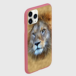 Чехол iPhone 11 Pro матовый Песчаный лев, цвет: 3D-малиновый — фото 2