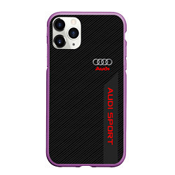 Чехол iPhone 11 Pro матовый Audi: Sport Line, цвет: 3D-фиолетовый