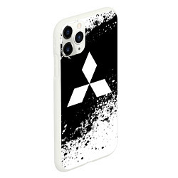 Чехол iPhone 11 Pro матовый Mitsubishi: Black Spray, цвет: 3D-белый — фото 2