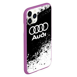 Чехол iPhone 11 Pro матовый Audi: Black Spray, цвет: 3D-фиолетовый — фото 2