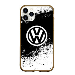 Чехол iPhone 11 Pro матовый Volkswagen: Black Spray