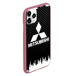 Чехол iPhone 11 Pro матовый Mitsubishi: Black Side, цвет: 3D-малиновый — фото 2