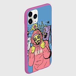 Чехол iPhone 11 Pro матовый Mnogoznaal, цвет: 3D-фиолетовый — фото 2