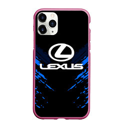 Чехол iPhone 11 Pro матовый Lexus: Blue Anger