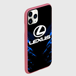 Чехол iPhone 11 Pro матовый Lexus: Blue Anger, цвет: 3D-малиновый — фото 2
