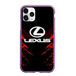 Чехол iPhone 11 Pro матовый Lexus: Red Anger, цвет: 3D-фиолетовый