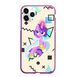 Чехол iPhone 11 Pro матовый My Little Pony, цвет: 3D-фиолетовый