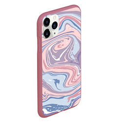 Чехол iPhone 11 Pro матовый Нежный акрил, цвет: 3D-малиновый — фото 2