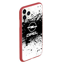 Чехол iPhone 11 Pro матовый Opel: Black Spray, цвет: 3D-красный — фото 2