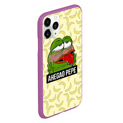 Чехол iPhone 11 Pro матовый Ahegao Pepe, цвет: 3D-фиолетовый — фото 2