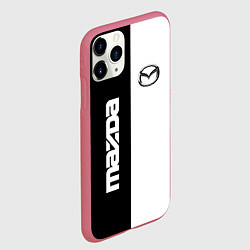 Чехол iPhone 11 Pro матовый Mazda B&W, цвет: 3D-малиновый — фото 2