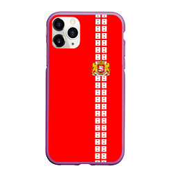 Чехол iPhone 11 Pro матовый Грузия, цвет: 3D-фиолетовый