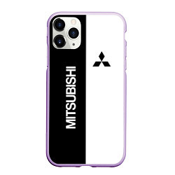 Чехол iPhone 11 Pro матовый Mitsubishi B&W, цвет: 3D-сиреневый