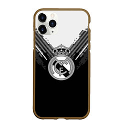 Чехол iPhone 11 Pro матовый FC Real Madrid: Black Style