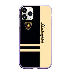 Чехол iPhone 11 Pro матовый Lamborghini Sport, цвет: 3D-светло-сиреневый